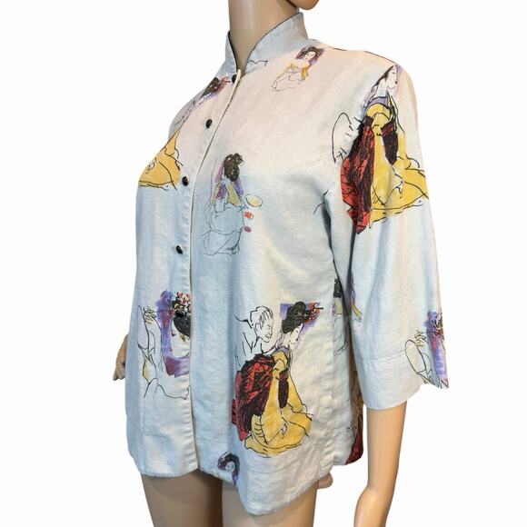 Rare VTG Breeze by Dorothy Schoelen Art-to-Wear Kimono Geisha Jacket SZ Small - Picture 5 of 15